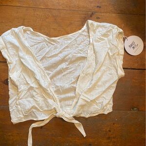 NEVER WORN WITH TAGS / Princess Polly white wrap crop top